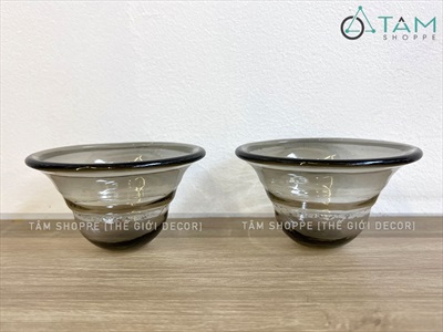 Chén thủy tinh đựng nước tinh dầu cho đèn khung sắt PKTTDTD-CH.TT