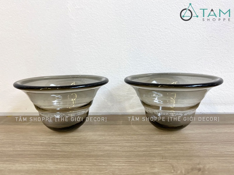 Chén thủy tinh đựng nước tinh dầu cho đèn khung sắt PKTTDTD-CH.TT