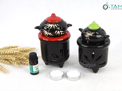 Đèn đốt tinh dầu hình ấm trà DDTD-GOM-01
