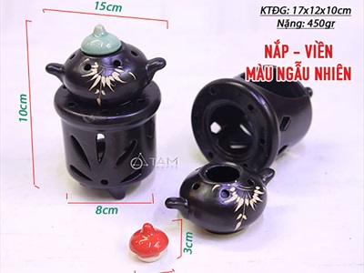 Đèn đốt tinh dầu hình ấm trà DDTD-GOM-01