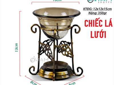 Đèn đốt tinh dầu khung sắt Bắc Âu DDTD-KS-01