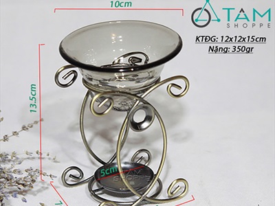 Đèn đốt tinh dầu khung sắt Bắc Âu DDTD-KS-01