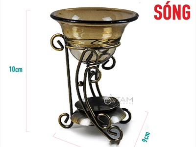 Đèn đốt tinh dầu khung sắt Bắc Âu DDTD-KS-01
