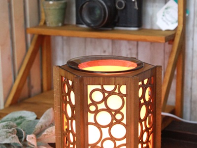 Đèn xông tinh dầu gỗ bong bóng tròn [Tặng bóng đèn] DXTDD-M0285