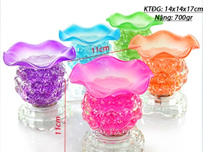 Đèn xông tinh dầu thủy tinh trái nho [Tặng bóng đèn] DXTDD-C0061