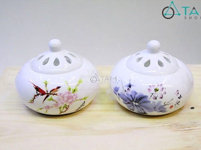 Lò xông trầm hương tinh dầu bằng nhiệt điện [không đèn] LXTH-DIEN-01