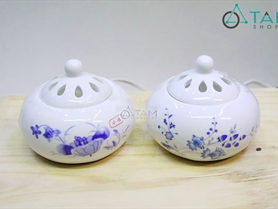 Lò xông trầm hương tinh dầu bằng nhiệt điện [không đèn] LXTH-DIEN-01