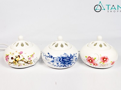 Lò xông trầm hương tinh dầu bằng nhiệt điện [không đèn] LXTH-DIEN-01