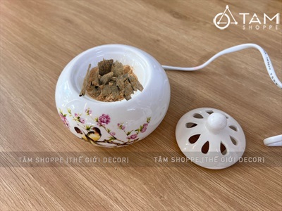 Lò xông trầm hương tinh dầu bằng nhiệt điện [không đèn] LXTH-DIEN-01