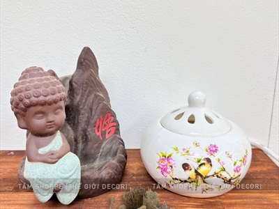 Lò xông trầm hương tinh dầu bằng nhiệt điện [không đèn] LXTH-DIEN-01