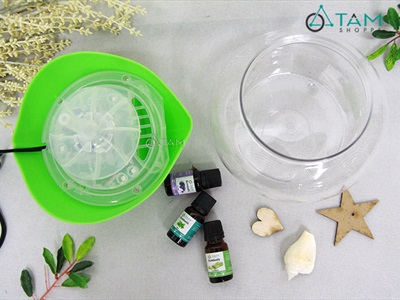 Máy khuếch tán tinh dầu chiếc lá Refreshener [Tặng tinh dầu] MKTTD-01