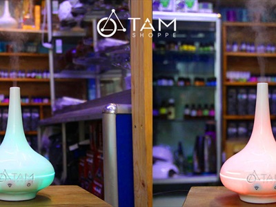 Máy khuếch tán tinh dầu giọt nước lớn phun khói ion [Tặng tinh dầu] MKTTD-02