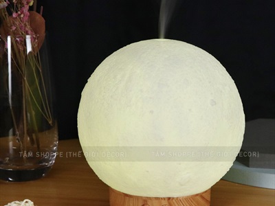 Máy khuếch tán tinh dầu hình mặt trăng [Cáp USB -Tặng tinh dầu] MKTTD-27
