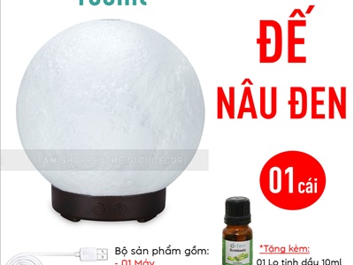 Máy khuếch tán tinh dầu hình mặt trăng [Cáp USB -Tặng tinh dầu] MKTTD-27