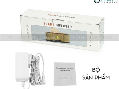 Máy khuếch tán tinh dầu ngọn lửa dài giọt nuớc [Kèm Adaptor -Tặng tinh dầu] MKTTD-32