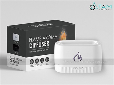 Máy khuếch tán tinh dầu ngọn lửa đơn giản [Cáp USB -Tặng tinh dầu] MKTTD-31