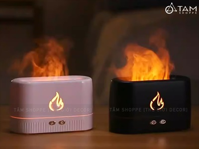 Máy khuếch tán tinh dầu ngọn lửa đơn giản [Cáp USB -Tặng tinh dầu] MKTTD-31
