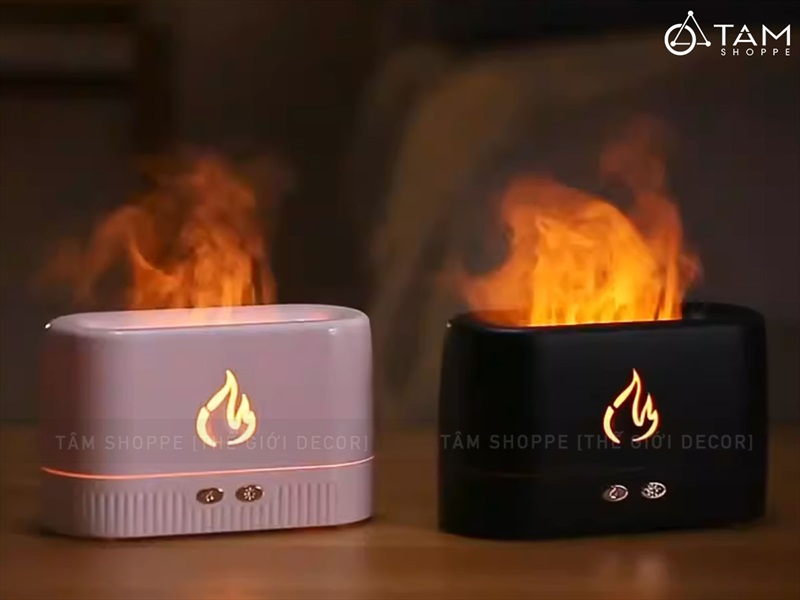 Máy khuếch tán tinh dầu ngọn lửa đơn giản [Cáp USB -Tặng tinh dầu] MKTTD-31