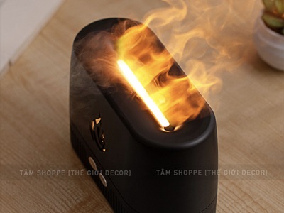 Máy khuếch tán tinh dầu ngọn lửa đơn giản [Cáp USB -Tặng tinh dầu] MKTTD-31