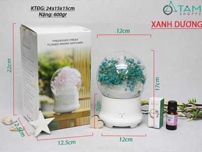 Máy khuếch tán tinh dầu phun khói siêu âm cẩm tú cầu [Tặng tinh dầu] MKTTD-13