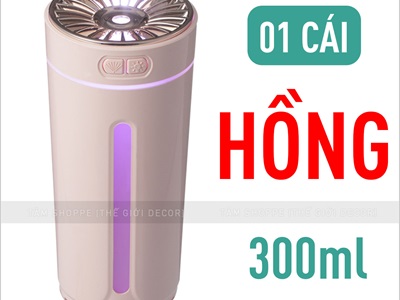 Máy phun sương tạo ẩm cốc ánh kim để xe ô tô bàn làm việc [Cáp USB - Tặng thêm đầu lọc] MAYTAOAM-02