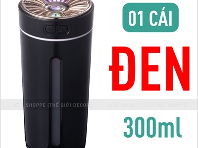 Máy phun sương tạo ẩm cốc ánh kim để xe ô tô bàn làm việc [Cáp USB - Tặng thêm đầu lọc] MAYTAOAM-02