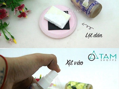Set 01 miếng thạch cao tự tỏa hương + chai tinh dầu xịt 30ml