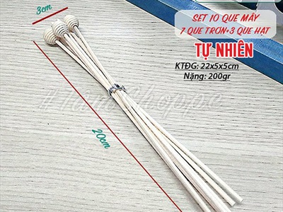 Set 10 que mây khuếch tán tinh dầu