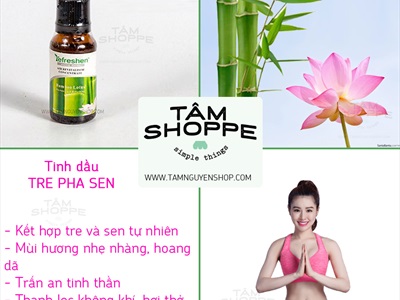 Tinh dầu hương tre mix sen (Bamboo & Lotus) Refreshen 20ml