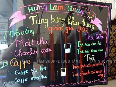 Hộp 8 bút dạ quang viết bảng Led, bảng đen menu, mặt kính [Nét chữ 6mm - Dễ chùi] BUTVIET-01