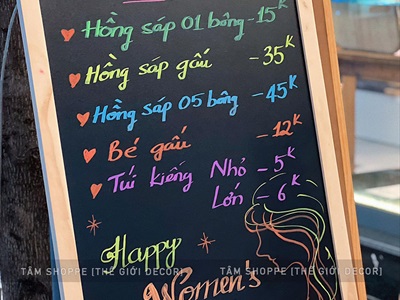 Hộp 8 bút dạ quang viết bảng Led, bảng đen menu, mặt kính [Nét chữ 6mm - Dễ chùi] BUTVIET-01