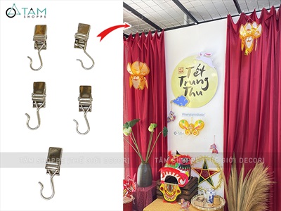 Set 05 kẹp móc sắt treo tranh vải rèm cửa tiện lợi DDTI-KEP-01