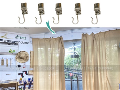 Set 05 kẹp móc sắt treo tranh vải rèm cửa tiện lợi DDTI-KEP-01