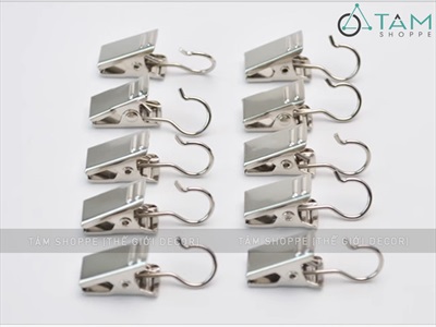 Set 05 kẹp móc sắt treo tranh vải rèm cửa tiện lợi DDTI-KEP-01