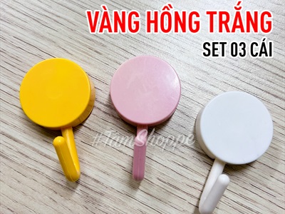 Set 03 móc dán tường Hàn Quốc chịu lực 2kg MOCDAN-01