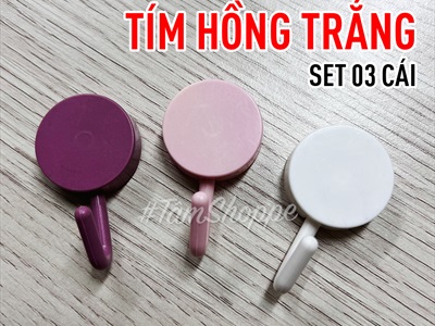 Set 03 móc dán tường Hàn Quốc chịu lực 2kg MOCDAN-01