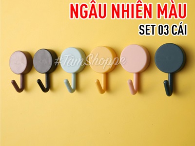 Set 03 móc dán tường Hàn Quốc chịu lực 2kg MOCDAN-01
