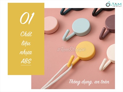 Set 03 móc dán tường Hàn Quốc chịu lực 2kg MOCDAN-01