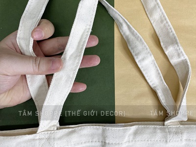 Túi tote vải canvas chủ đề bảo vệ môi trường [Đeo vai - Dày đẹp] TUIVAI-02