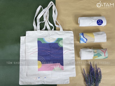 Túi tote vải canvas chủ đề bảo vệ môi trường [Đeo vai - Dày đẹp] TUIVAI-02