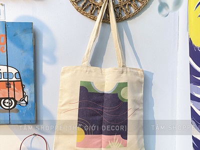 Túi tote vải canvas chủ đề bảo vệ môi trường [Đeo vai - Dày đẹp] TUIVAI-02