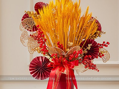 Bó lúa mạch khô trang trí 110gr (80-100 cành) HOAKHO-02