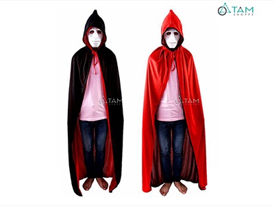 Áo choàng thần chết 2 lớp đen đỏ [Mềm mịn - Size 90/110/150cm] AOCHOANG-02