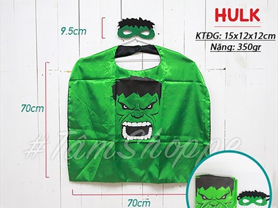 Set áo choàng + mặt nạ nỉ hoá trang siêu anh hùng cho bé [Vải 2 lớp - Nhiều kiểu] SPKHT-HLW-03