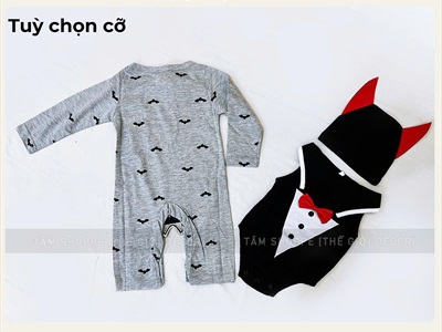 Bộ đồ hóa trang Dracula sừng đỏ cho bé [Vải xịn - 85/90cm] BOHOATRANG-15