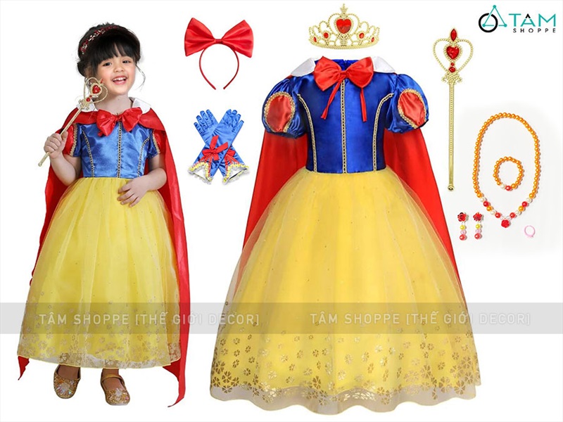 Bộ đồ hóa trang nàng Bạch Tuyết (Full phụ kiện) BOHOATRANG-11