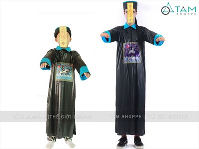 Bộ đồ hóa trang Cương thi trẻ em - người lớn BOHOATRANG-10