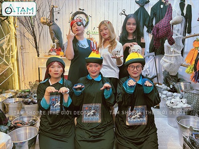 Bộ đồ hóa trang Cương thi trẻ em - người lớn BOHOATRANG-10