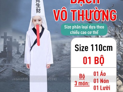 Bộ đồ hóa trang Hắc Bạch Vô Thường trẻ em - người lớn BOHOATRANG-09