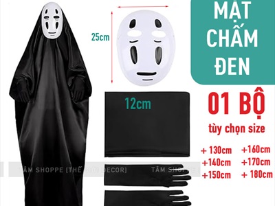 Bộ đồ hóa trang Vô diện trẻ em - người lớn (Áo + mặt nạ + găng tay) BOHOATRANG-12